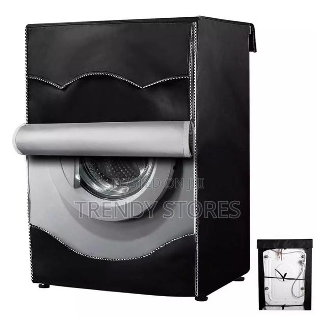 Black Waterproof Washing Machine Cover