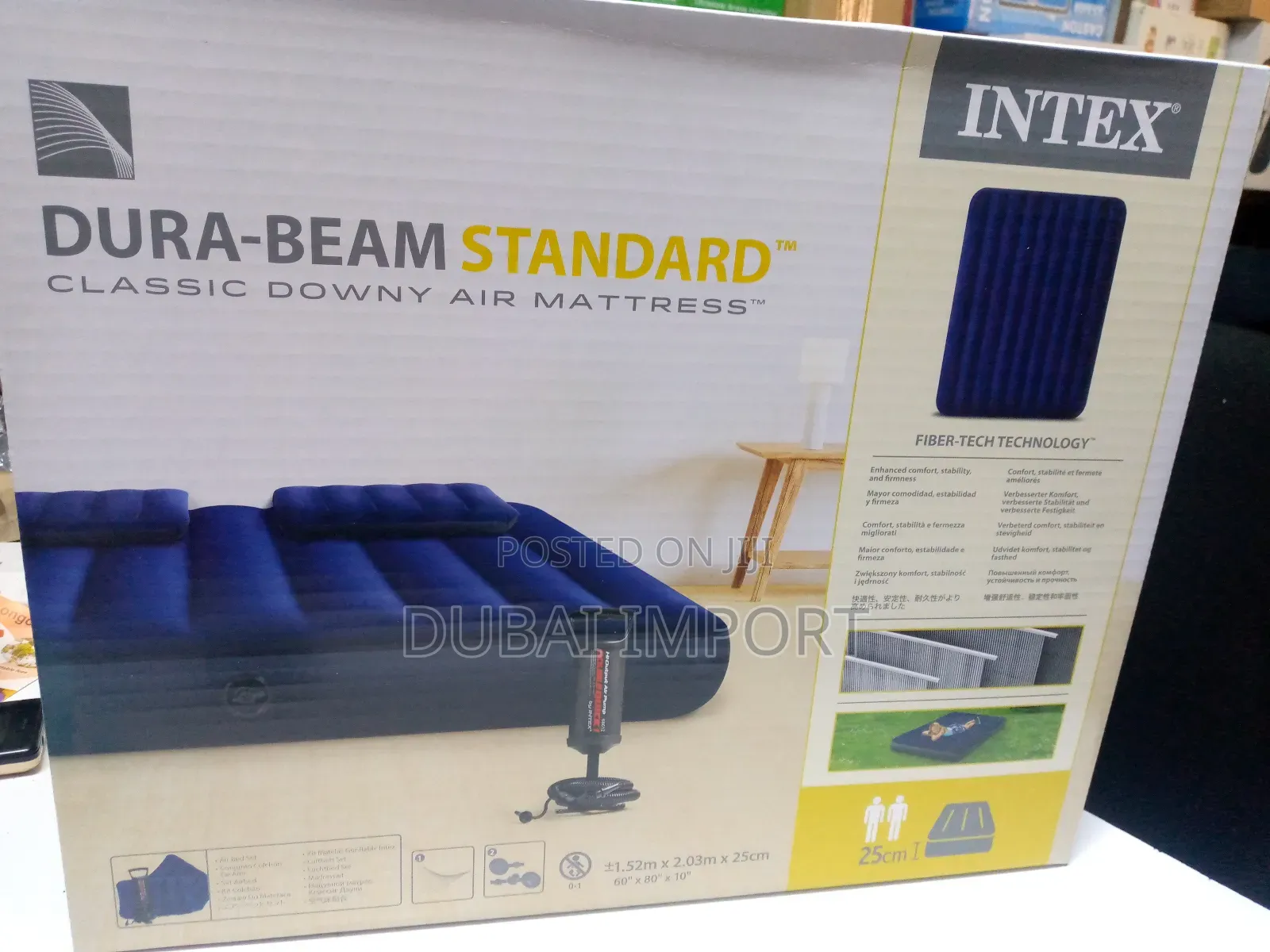 Intex Air Mattress 5x6 With 2 Pillows and Free Manual Pump