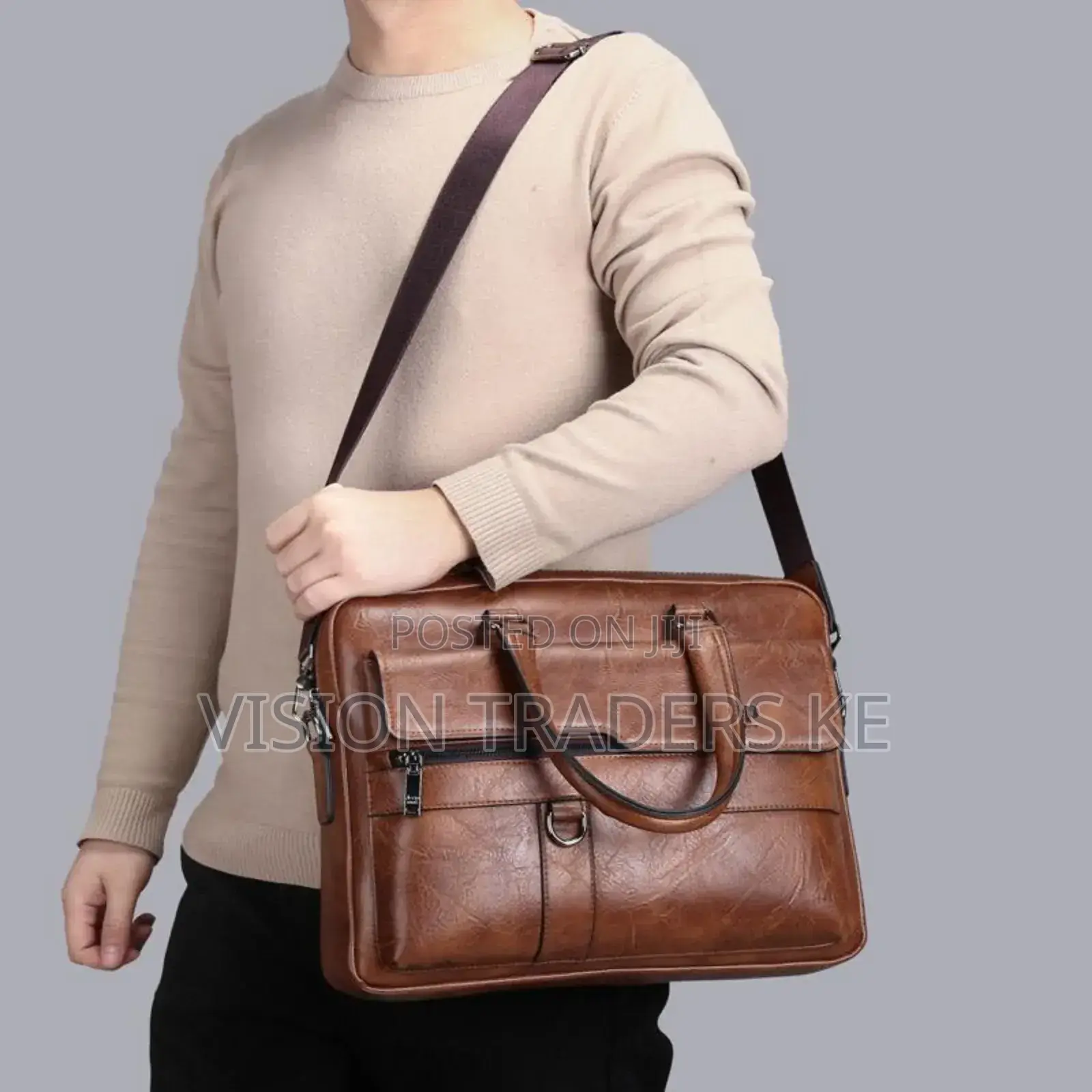 Jeep Buluo Double Pocket Laptop Bags - Golden Size 38*27 Cm
