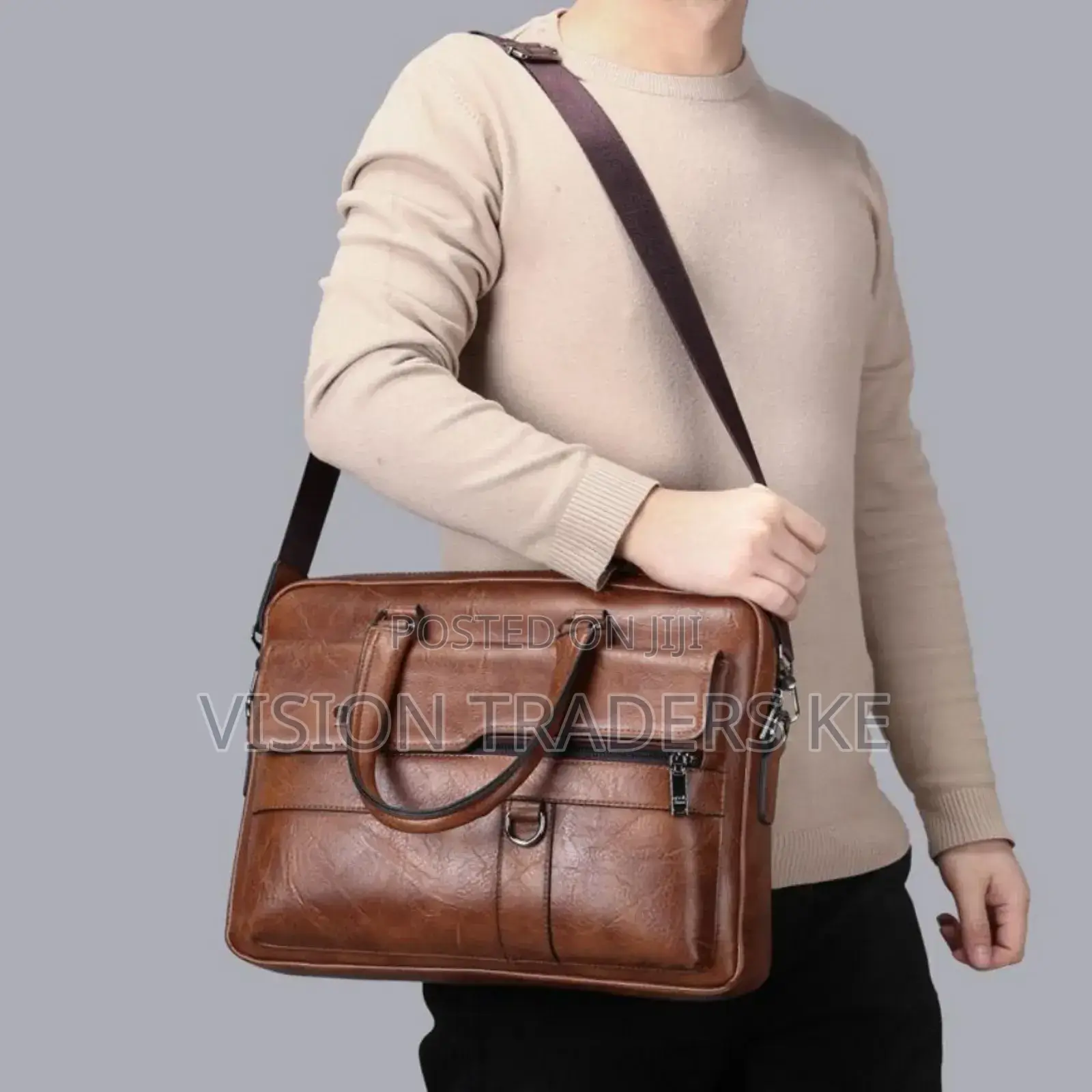 Jeep Buluo Double Pocket Laptop Bags - Golden Size 38*27 Cm