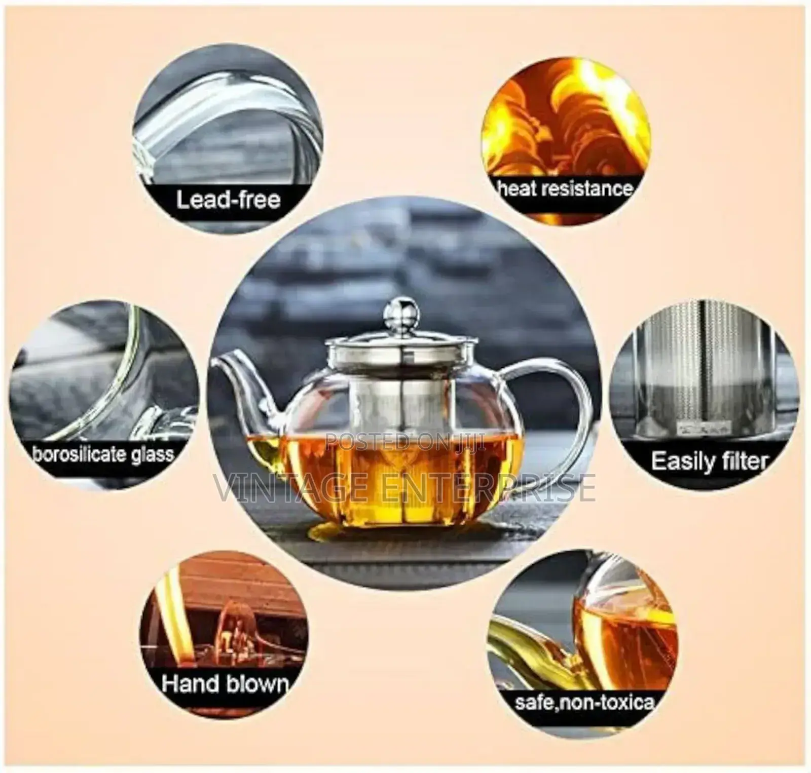 Borosilicate Glass Tea Pot With Infuser*