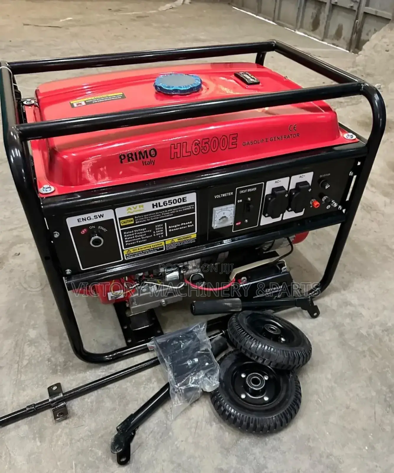 Hl 6500e/5.5kw Electric Start With Wheel Handle Generator
