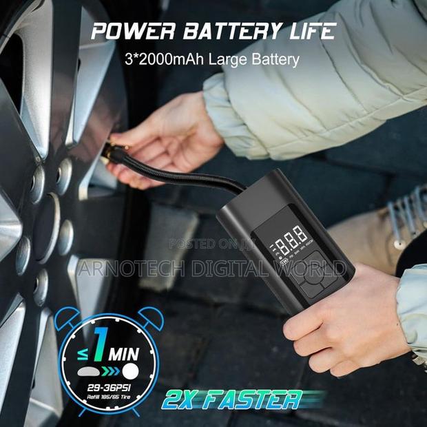 Multifunctional Cordless Digital Air Compressor/Tyre Inflato - thumbnail 2