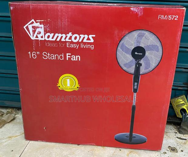 Ramtons Fan Rm/572 - Black Econo Standing Fan - 3 Speed -