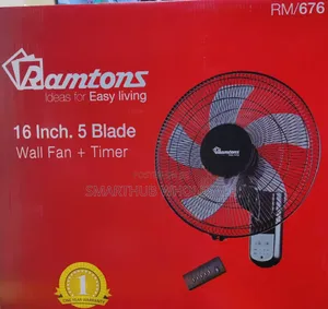 Ramtons 16 Inches Wall Fan 5 Blades With Remote