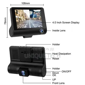 3-in-1 Dash Cam: Capture Every Moment on the Road
