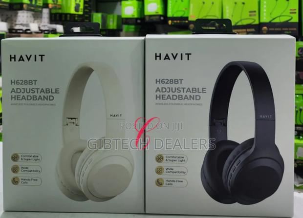 Havit H628bt Adjustable Headband Wireless Black and Beige
