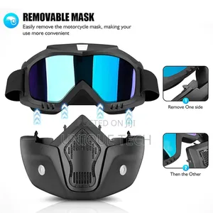 Riding Goggles With Snap-on Face Mask: Style Meets Safety