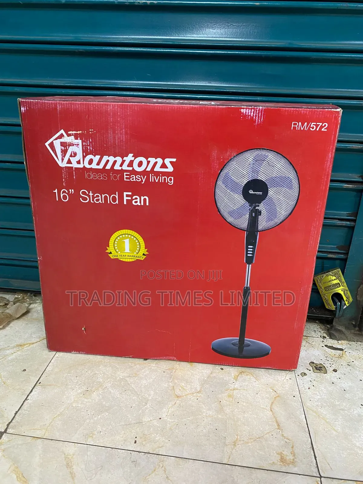 Ramtons RM/572 Black Standing Fan-3 Speed