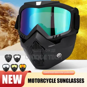 Multi-Functional Riding Goggles With Optional Face Mask