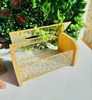 Modern Gold Acrylic Serviette Holder