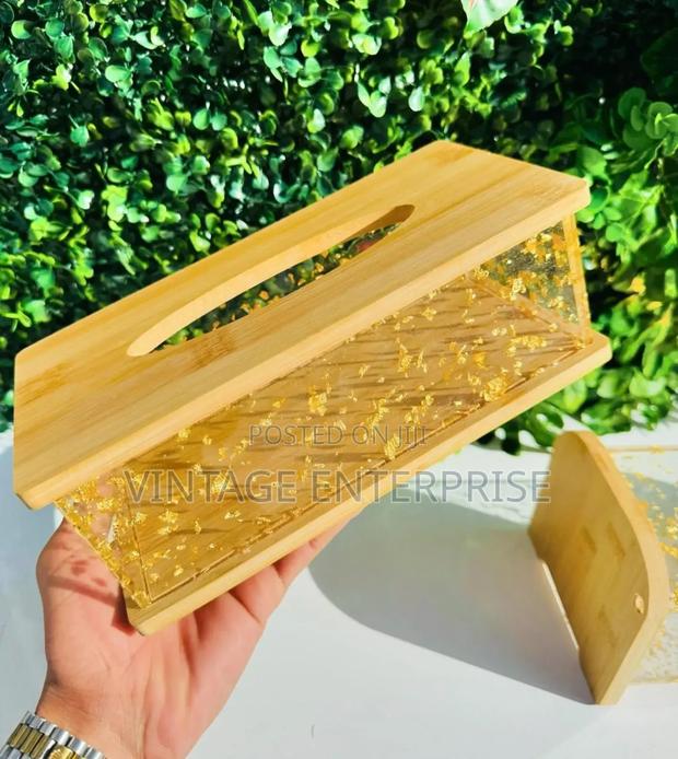 Modern Gold Acrylic Serviette Holder - thumbnail 2
