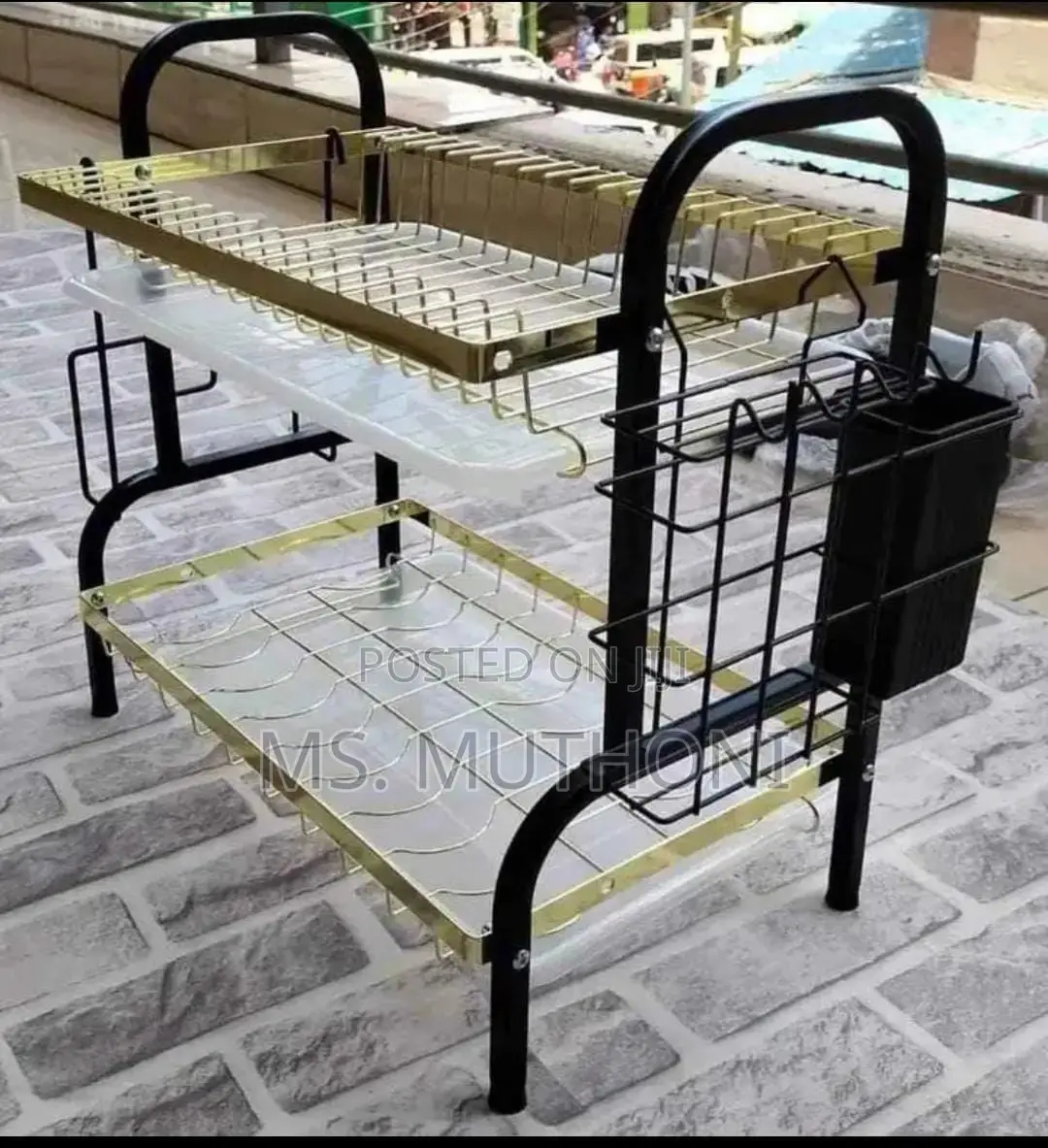 *2 Layer Advanced Black Gold Dish Rack*