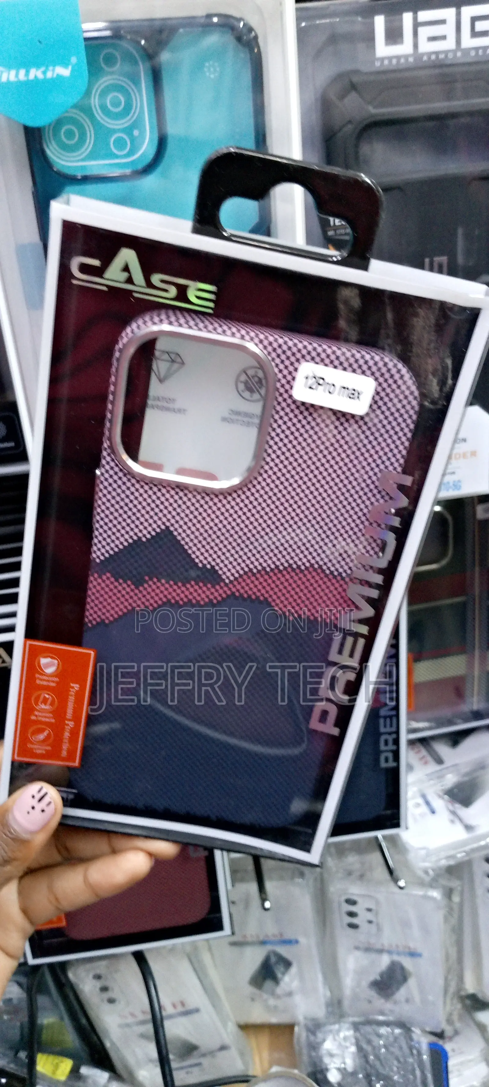 Shockproof Carbon Fibre Patterncover for iPhone 12promax