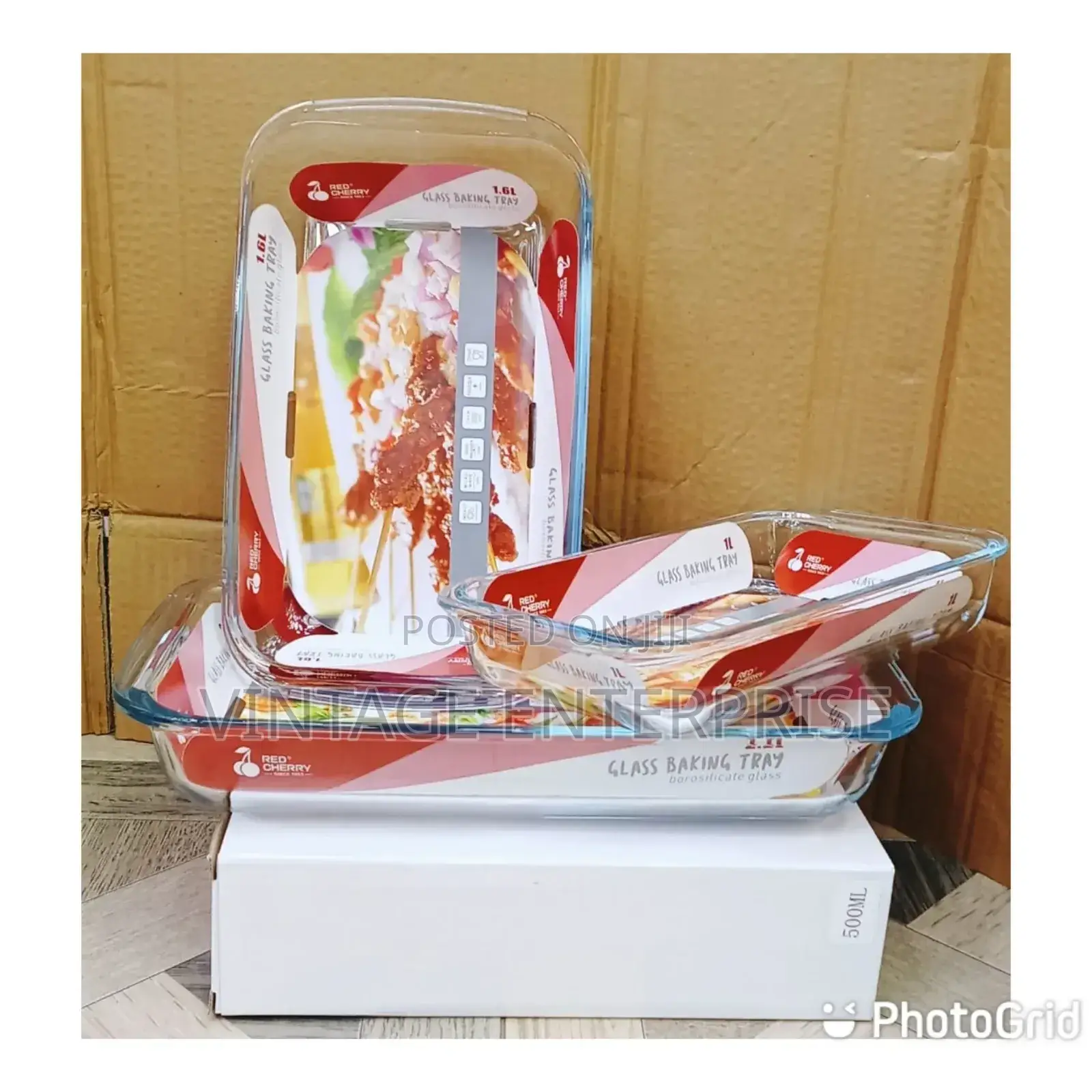 Borosilicate 3pcs Baking Tray Set