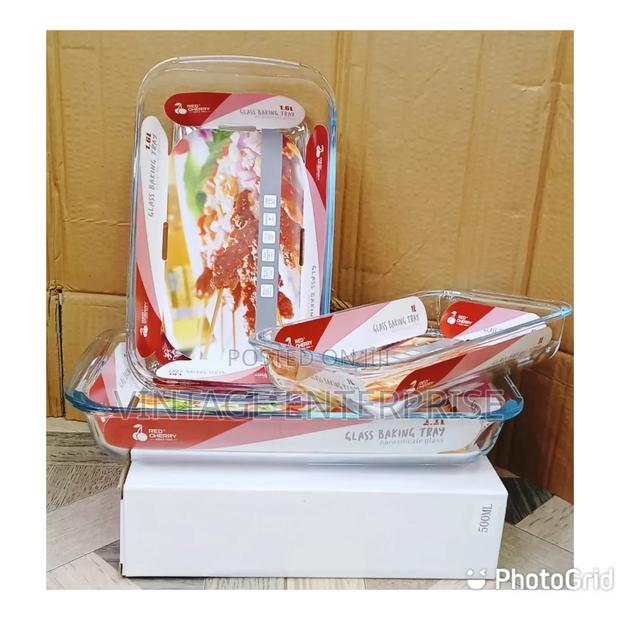 Borosilicate 3pcs Baking Tray Set