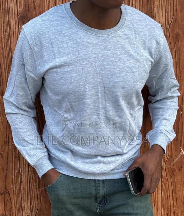 Quality Plain Longsleeve Round Neck Plain Sweat Shirt - thumbnail 7