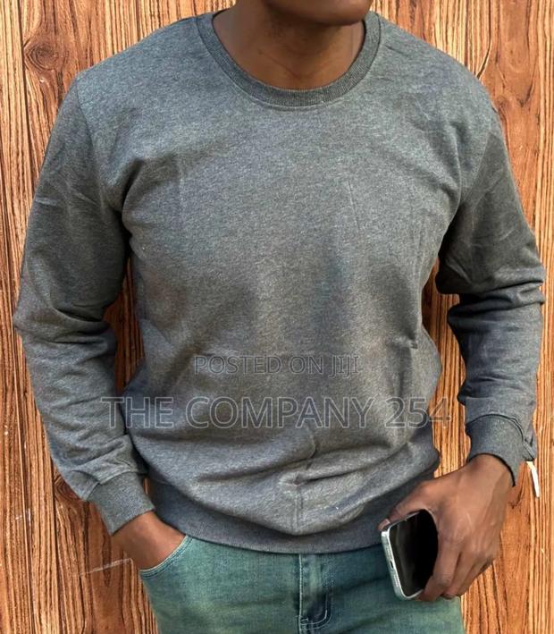 Quality Plain Longsleeve Round Neck Plain Sweat Shirt - thumbnail 8