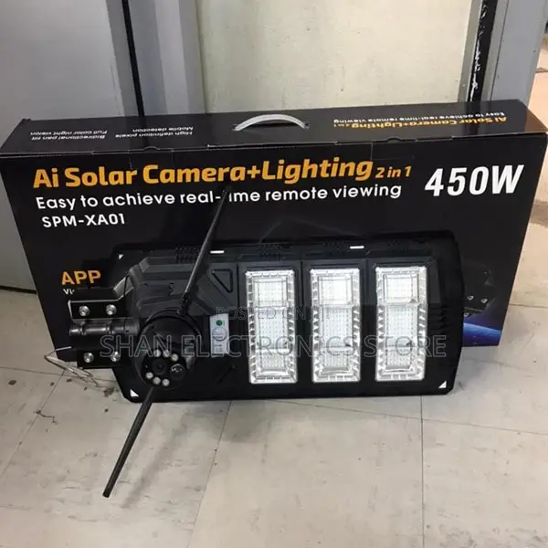 High Quality 450w #Solar Streetlight With 4gsimcard PTZ CCTV