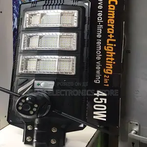 450 Watts Solar _Street Light Lamp With CCTV 4g Camera