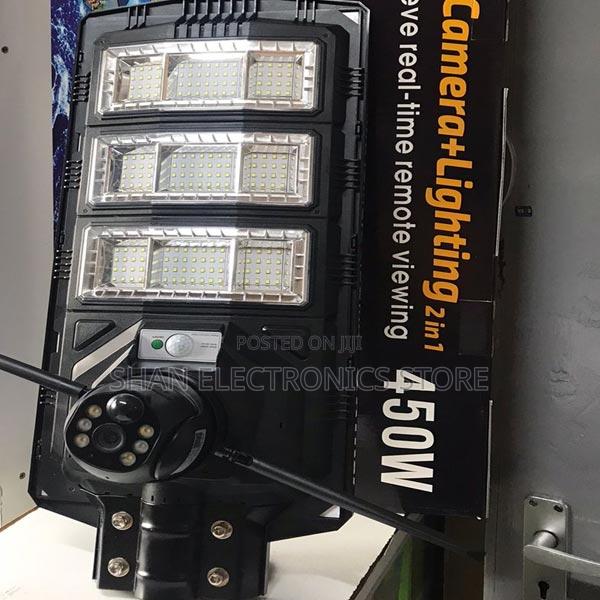 450 Watts Solar _Street Light Lamp With CCTV 4g Camera