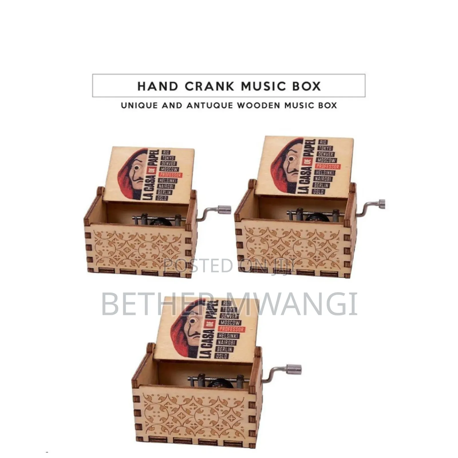 Hand Crank Music Box in Kenya