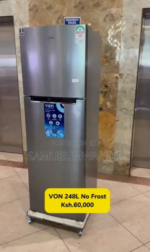 Von DOUBLE DOOR Fridge 248 Liters No Frost
