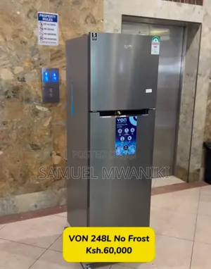Von DOUBLE DOOR Fridge 248 Liters No Frost