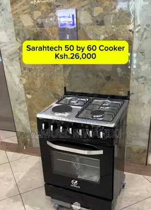 Sarahtech 3 Gas + 1 Hotplate Cooker Electric Oven 60 by 50