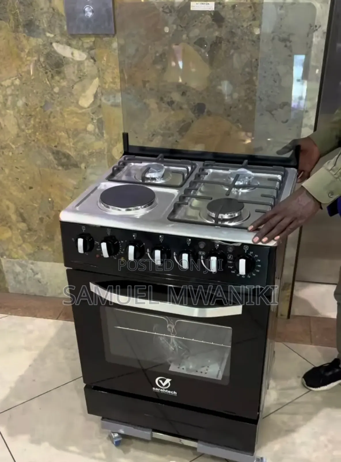 Sarahtech 3 Gas + 1 Hotplate Cooker Electric Oven 60 by 50