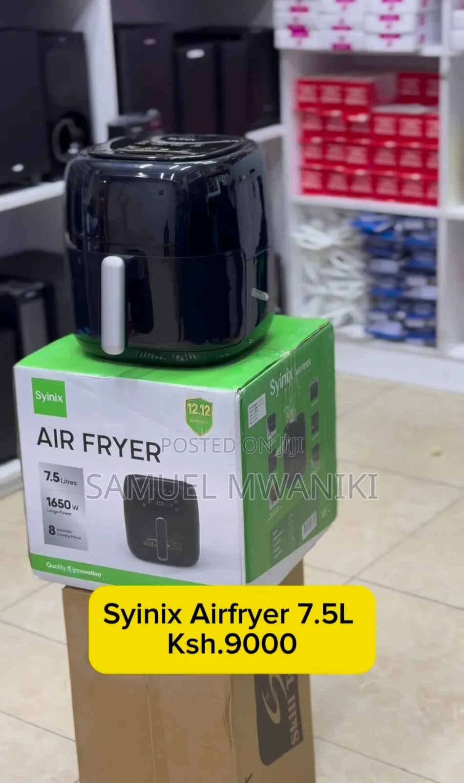 Syinix Air Fryer 7.5 Liter