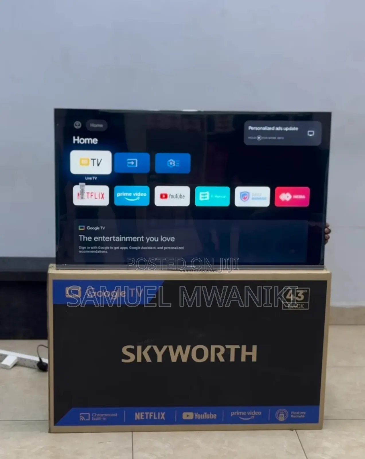 Skyworth 43" FHD Display Smart Google Tv - Voice Command