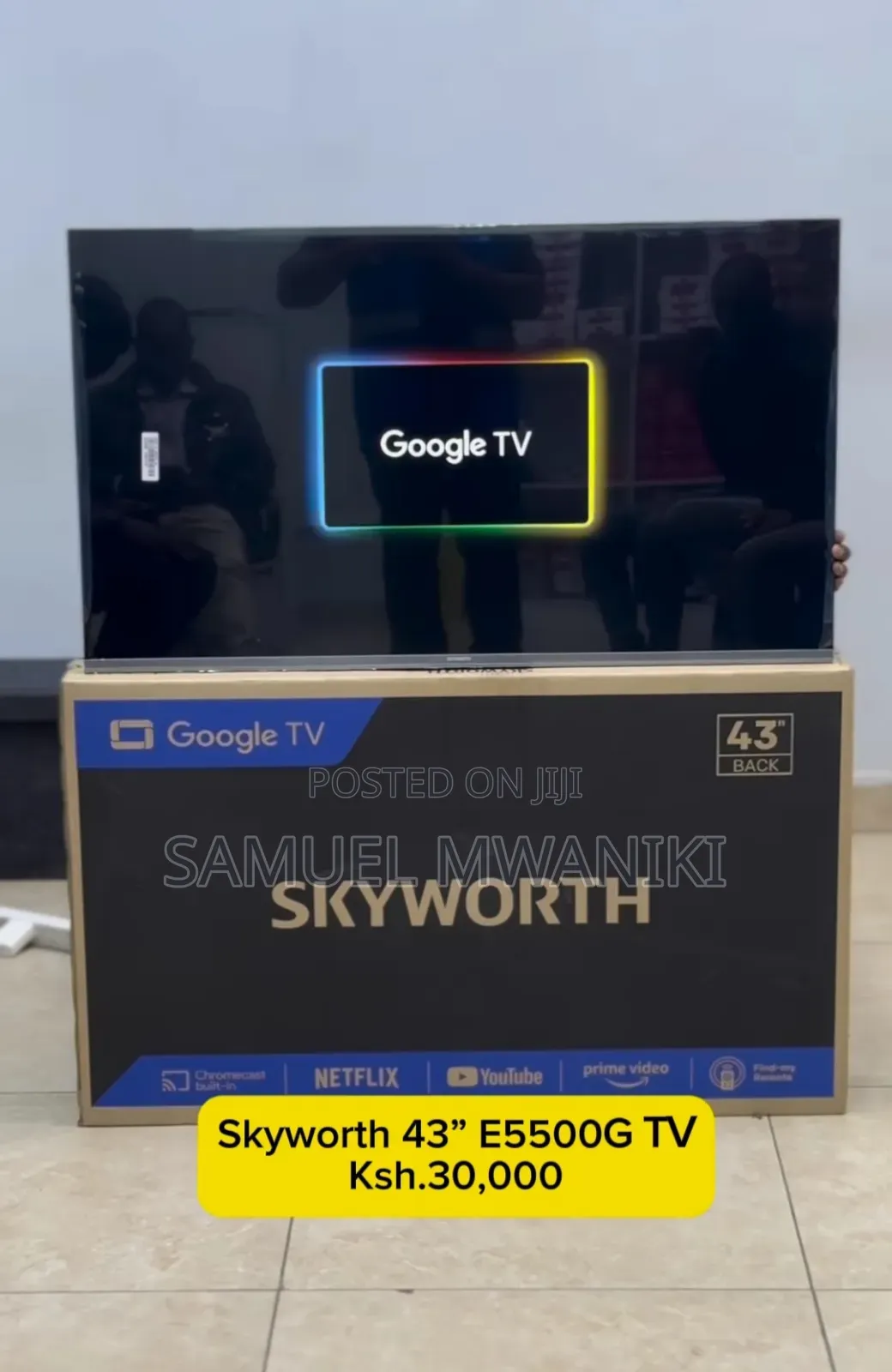 Skyworth 43" FHD Display Smart Google Tv - Voice Command