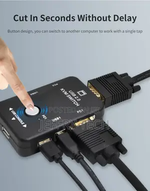VGA Cable Switcher HD 1080P 2 / 4 Port in 1 Out Printer USB2