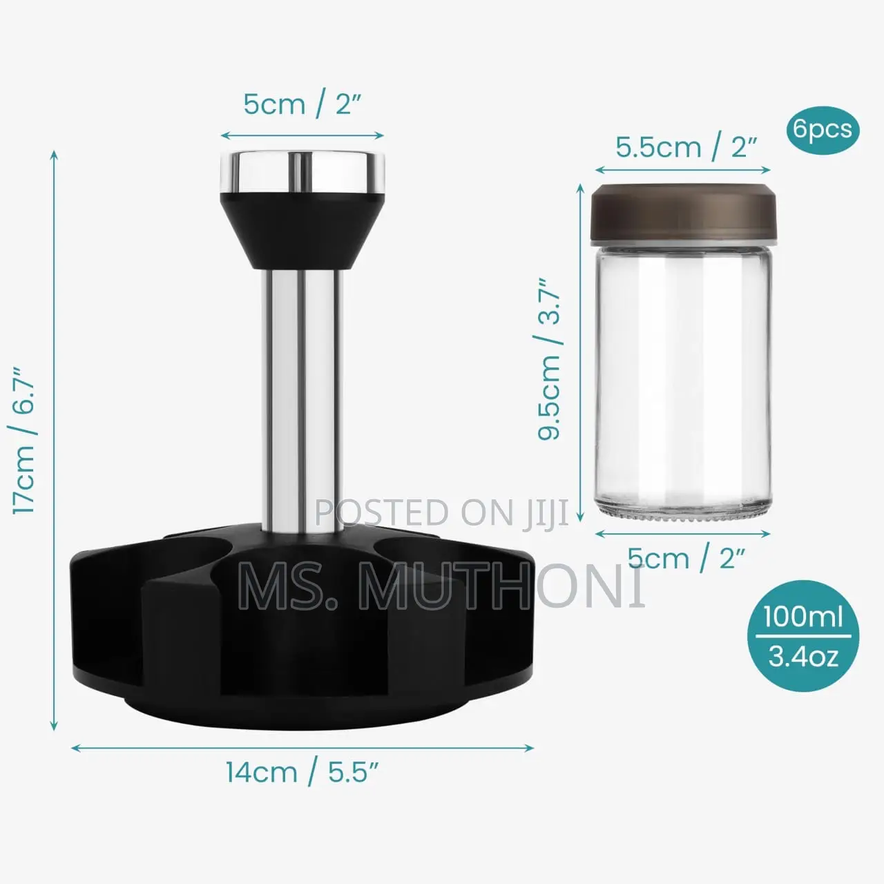 7pc Rotating Spice Rack Set OT-020