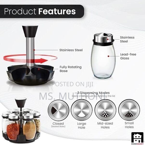 7pc Rotating Spice Rack Set OT-020 - thumbnail 4