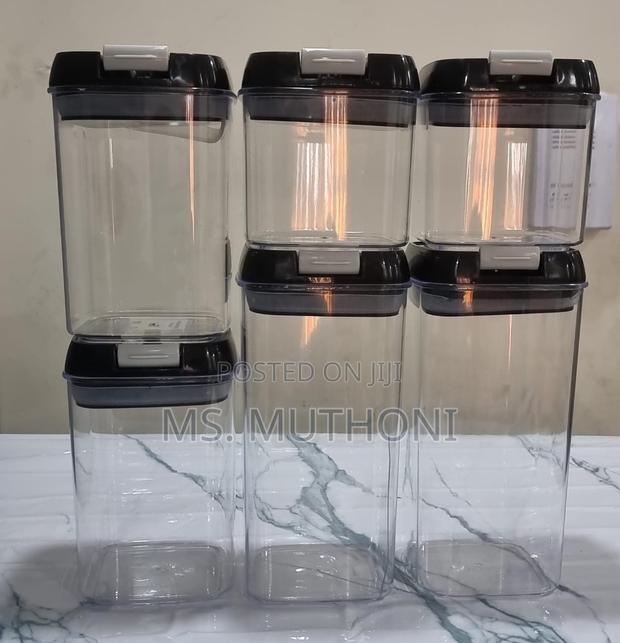 Acrylic 6pc Air Tight Food Storage Container Se - thumbnail 3
