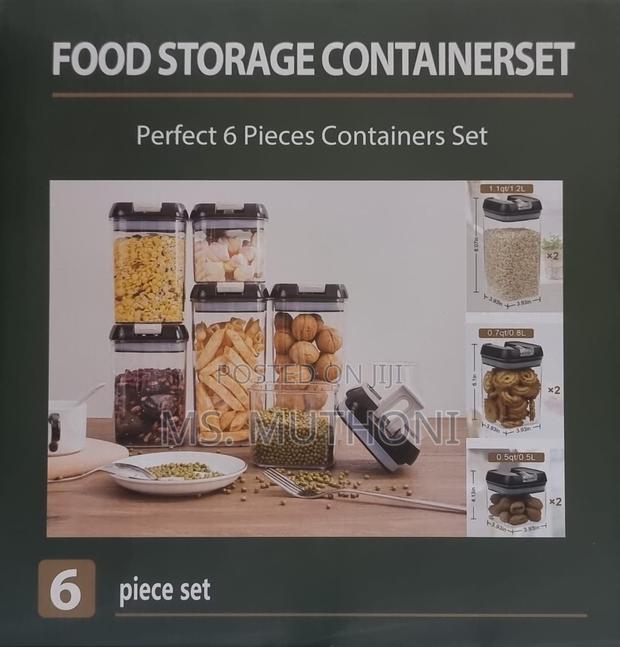 Acrylic 6pc Air Tight Food Storage Container Se - thumbnail 2
