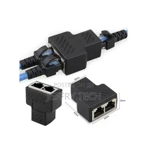 1 to 2 Ethernet Network RJ45 Splitter Extender Plug Adapter