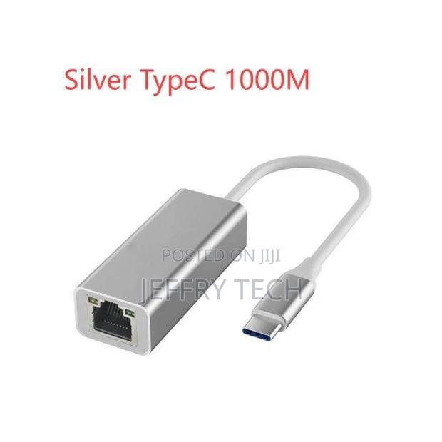 Wired LAN Adapter Aluminum Alloy Type-C to RJ45 Gigabit Ethe