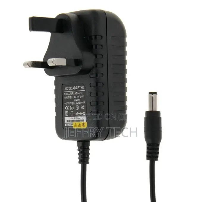 UK Plug AC 100-240v to DC 12V 1A Power Adapter, Tips: 5.5 X