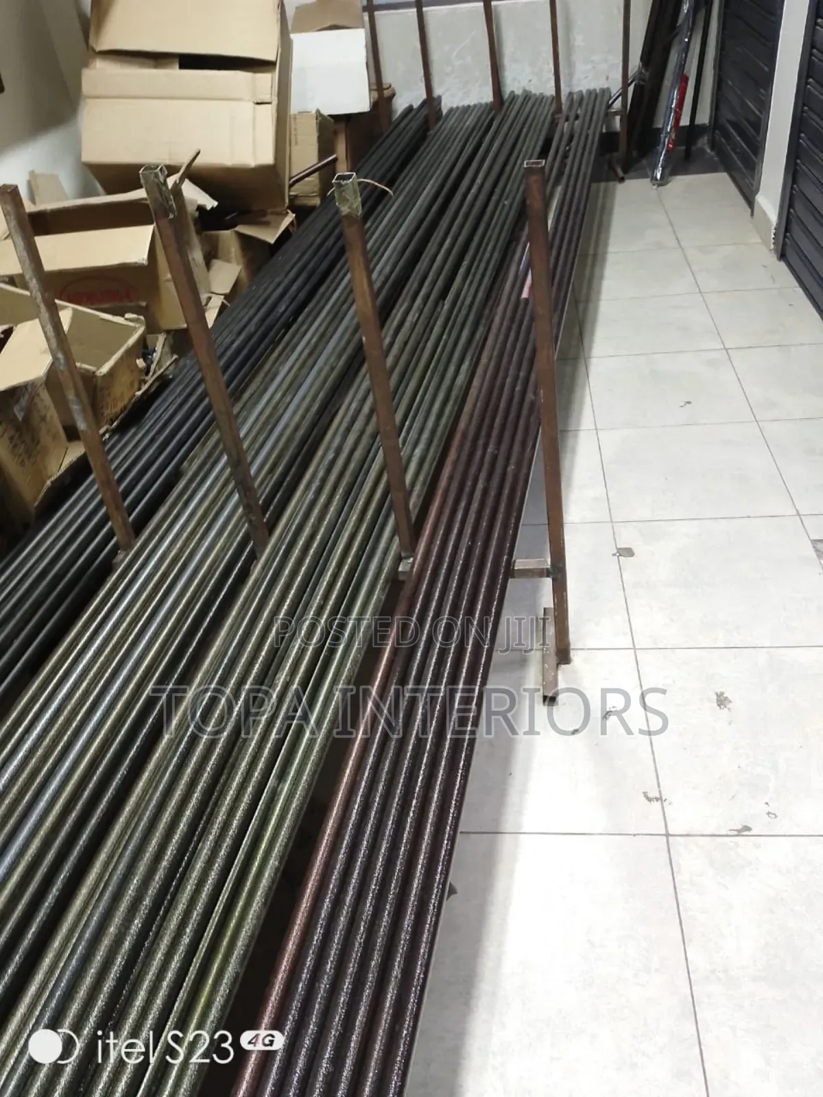 6m Full Length Drapery Powder Coated Jua Kali Curtain Rods