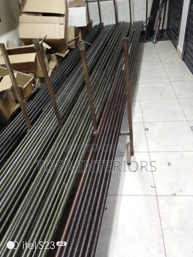 6m Full Length Drapery Powder Coated Jua Kali Curtain Rods