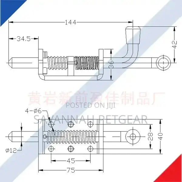 Truck Trailer Slide Bolt Latches Door Latch Hinge