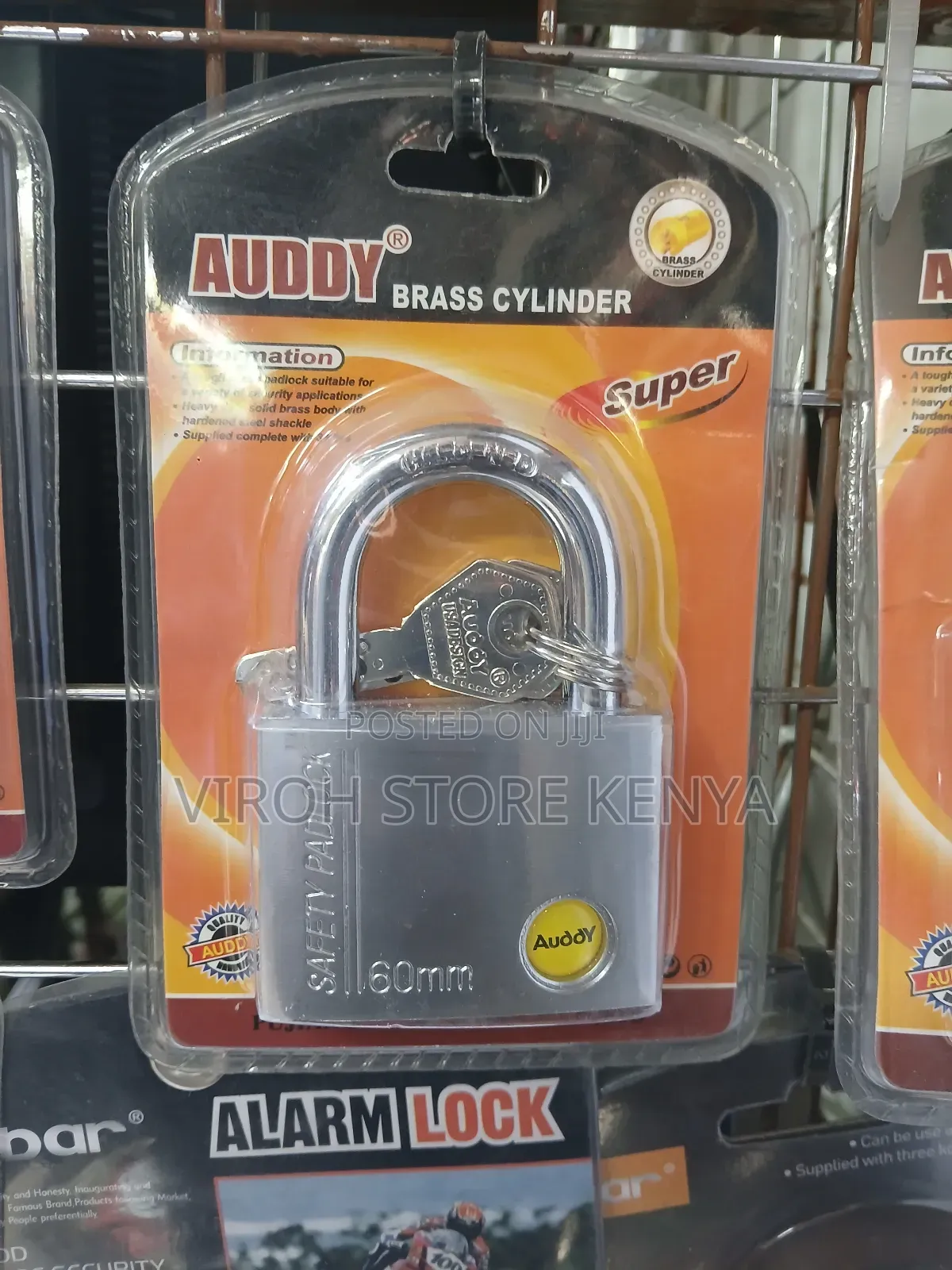 Auddy 60mm Brass Cylinder Padlock