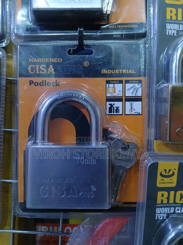 Cisa King Padlock 70mm Hardened Cisa Lock - main view