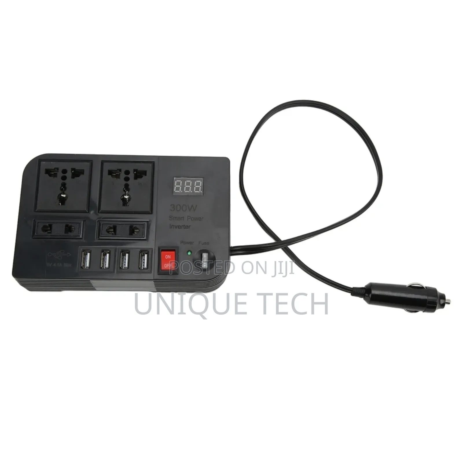 300W Car Power Inverter | 4 USB Chargers + AC Output