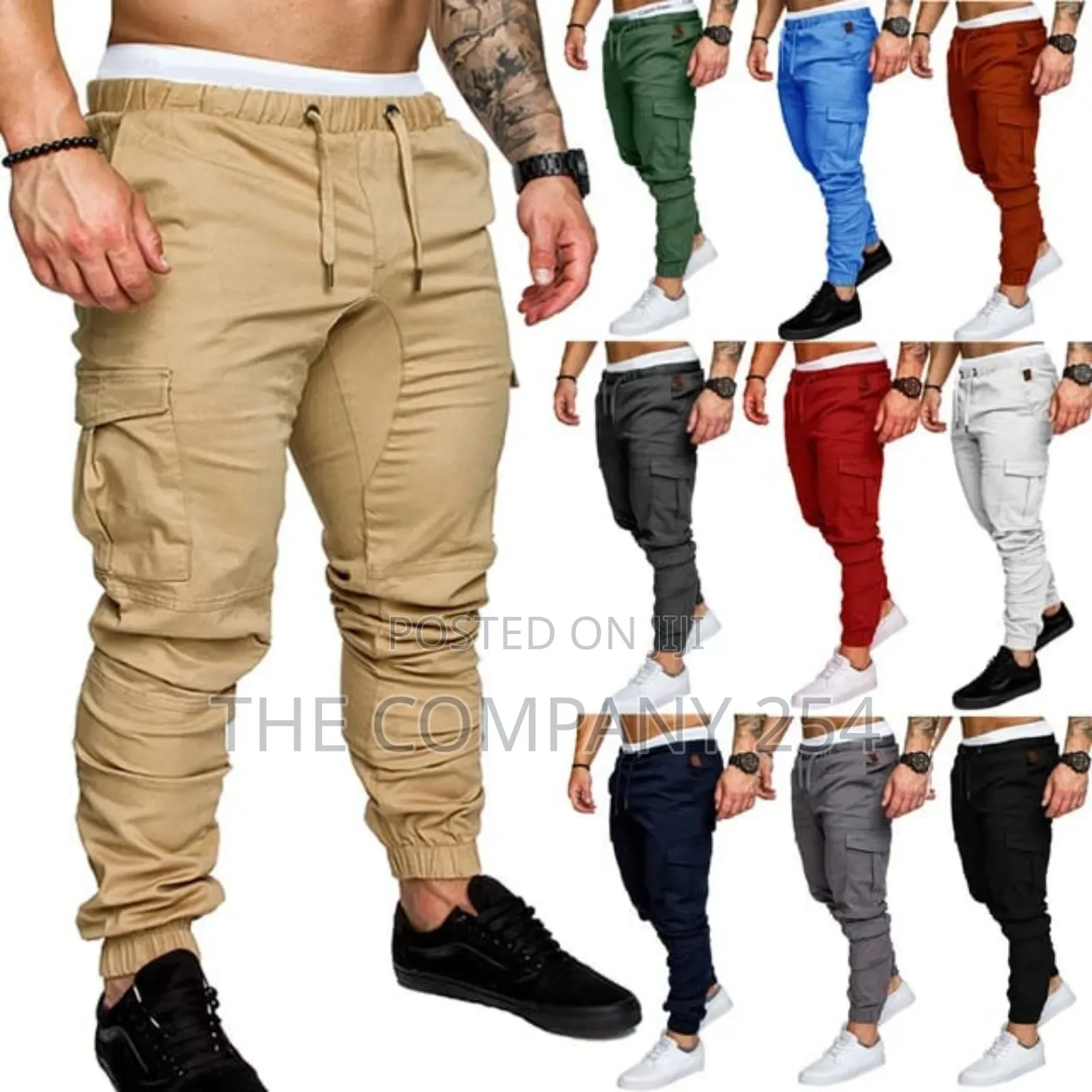 Open Bottom and Closed Bottom Slim Cargo Pants
