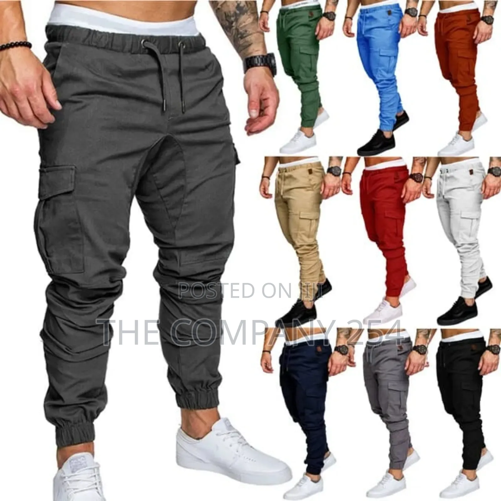 Open Bottom and Closed Bottom Slim Cargo Pants
