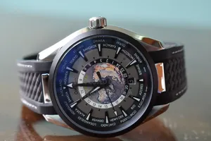 Omega Globemaster Black Rubber Straps